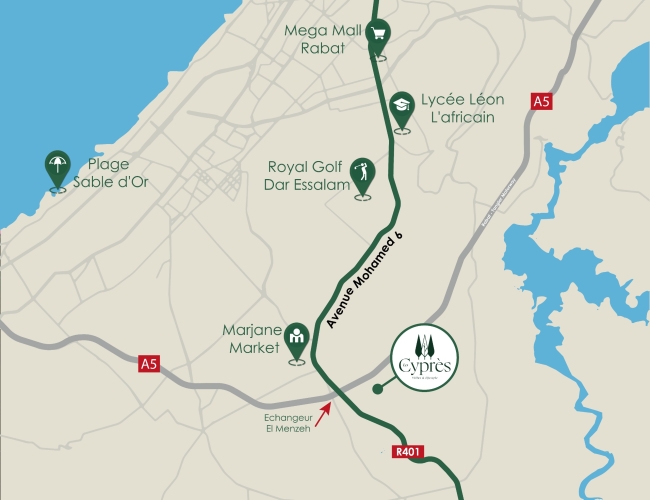 Plan de Situation - les Cypres